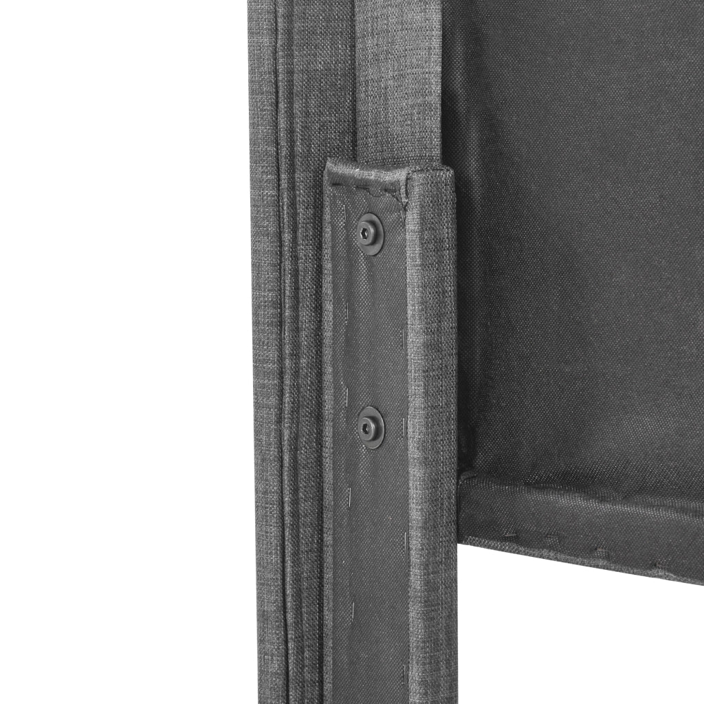 OKWISH Letto Imbottito 140×200 cm, Letto Matrimoniale con Testiera Imbottita Regolabile e Doghe, senza Materasso, in Lino - Grigio
