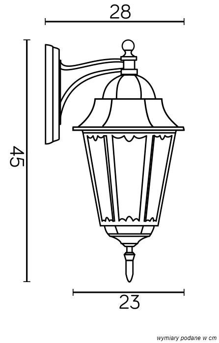 Applique esterno basso Retro nero E27 IP43 SU-MA 3012