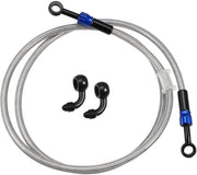Manicotto a doppia protezione per resistenza al calore - 130cm - AN3 - Argento - Resistente al calore - Resistente allo sfregio - Resistente alla corrosione - Lunga durata - Manicotto per combustibile
