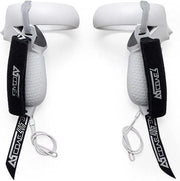 Controller Grips per Meta Quest 2 - Copricuscini con Protezione con Cinture per Articoli con Regolazione - Grigio chiaro