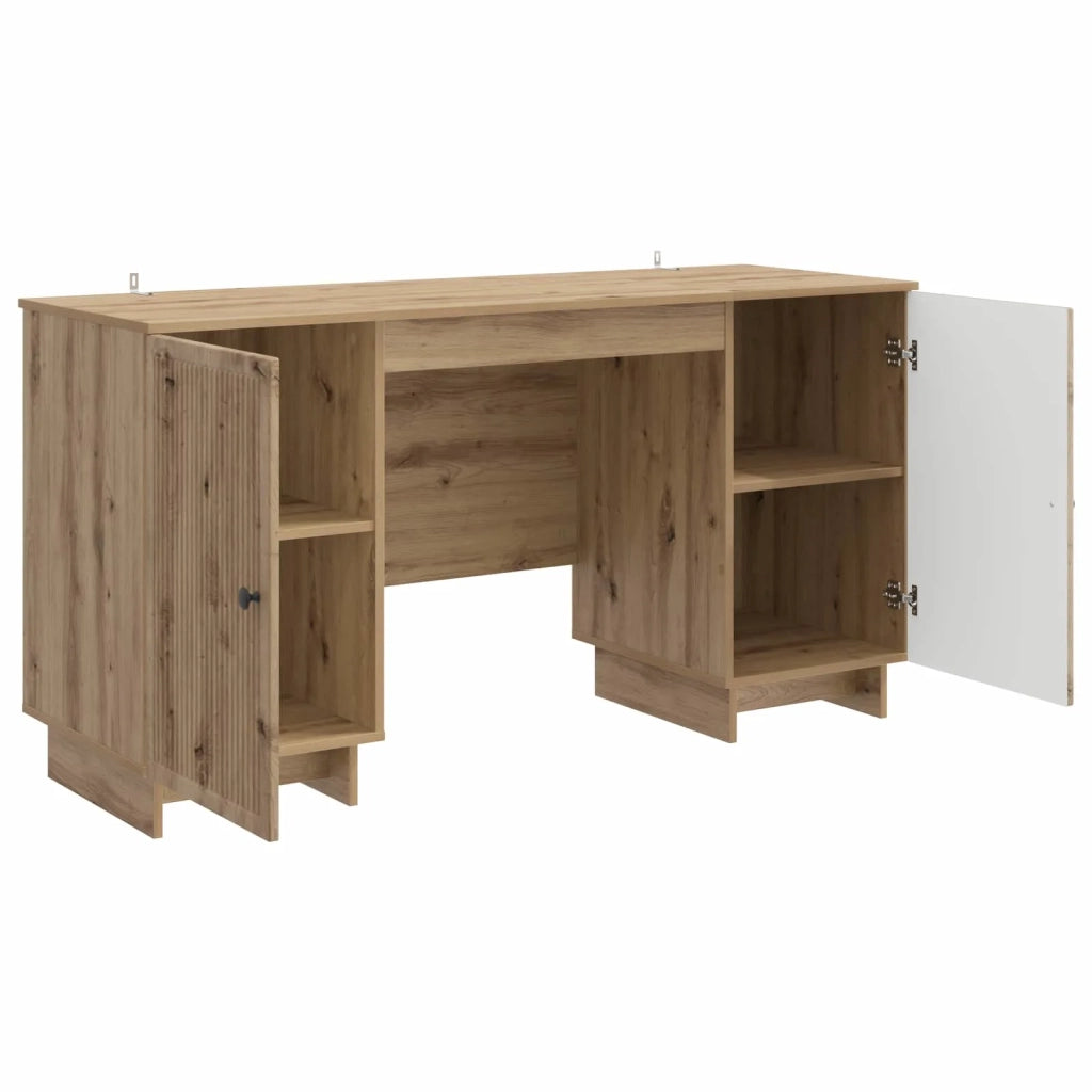 Scrivania | Tavolo da Ufficio Rovere Artigianale Legno ingegnerizzato