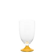 Zafferano Calice Acqua Linea Maestro in Vetro Soda Lime Soffiato a Mano Set da 4 Pezzi Colore Ambra Design Contemporaneo Artigianale Elegante