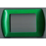 Trade Shop - Placchette Placche In Abs Compatibili Per Master Modo Colorra Placca Copriprese - Verde Metallizzato -7 Fori     -