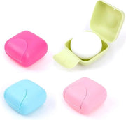 Sacchetti di Sapone Colorati Portatili - 4 pezzi di Sapone in Scatola Compatta e Resistente per Casa e Viaggio