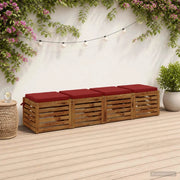 Cuscini per Sedia in 4 Pezzi SOEST 4 pz 100% Poliestere 944555