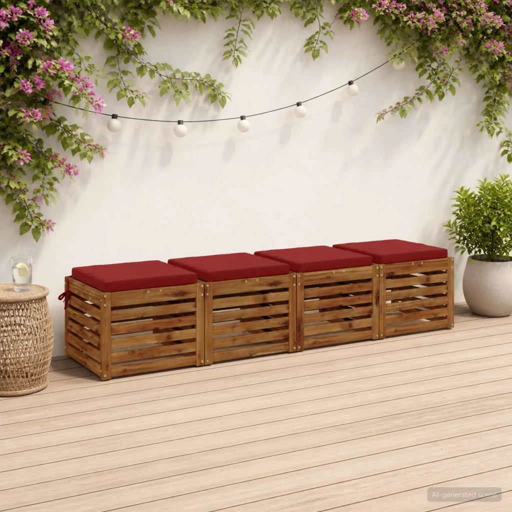 Cuscini per Sedia in 4 Pezzi SOEST 4 pz 100% Poliestere 944555