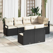 Set di divani 7 pcs Nero polyrattan 3346417