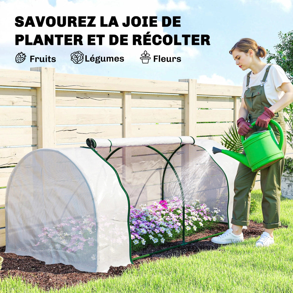 Serra da Giardino Mini ¨C Xylo ¨C 2x1x0.8m PE Bianco con Porta
