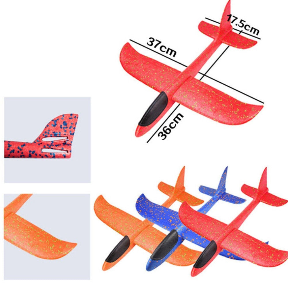 Trade Shop - Aereo Aliante Gommapiuma Ultra Leggero Tiro Mano Gioco Giocattolo Bambini -