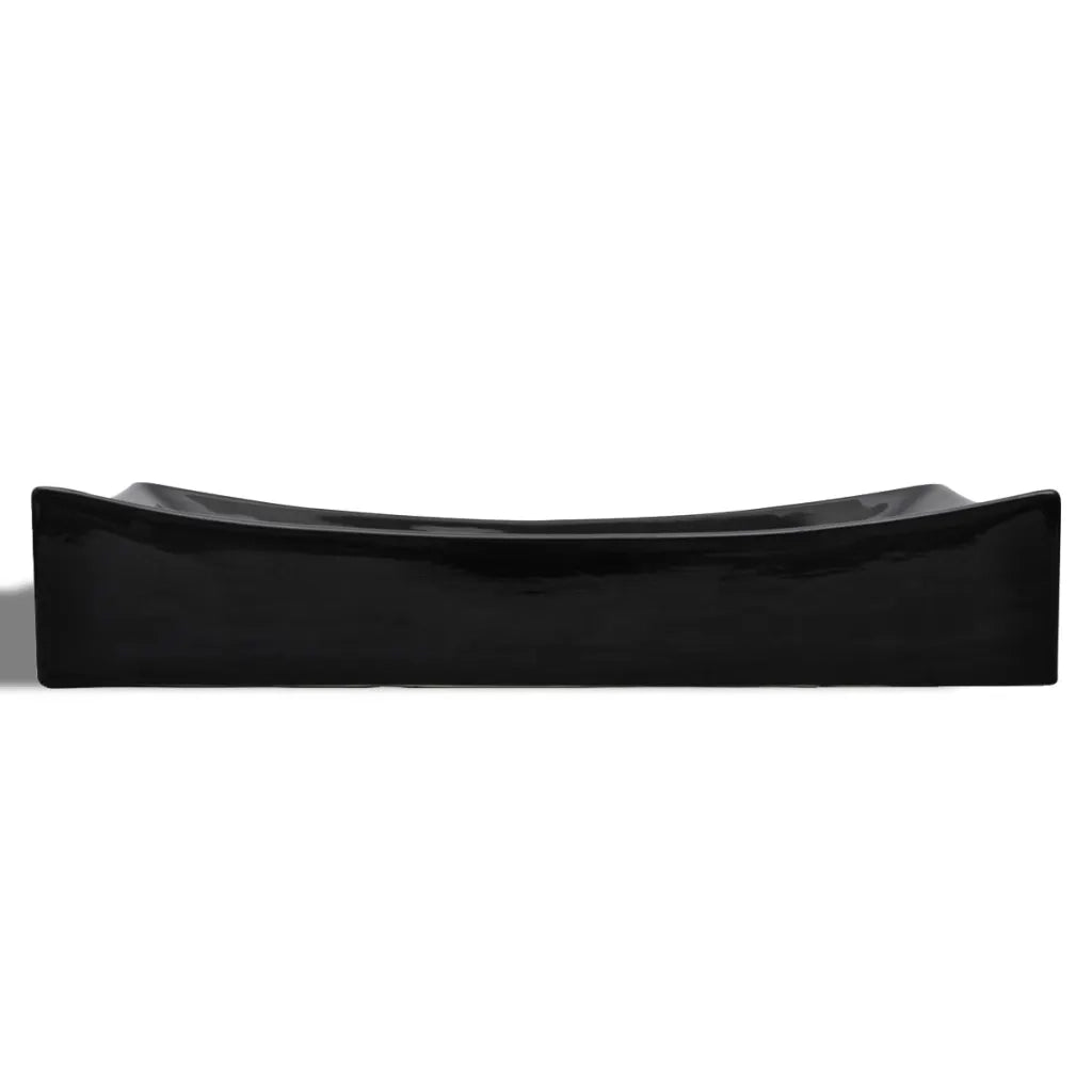 Lavandino da Bagno-Lavabo-Lavello in ceramica nera rettangolare 751556