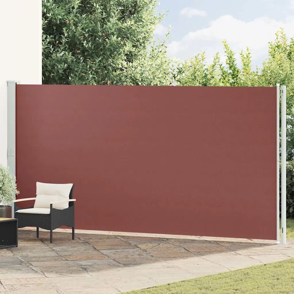 Tenda da Sole | Tenda parasole Laterale Retrattile per Patio 200x600 cm Marrone