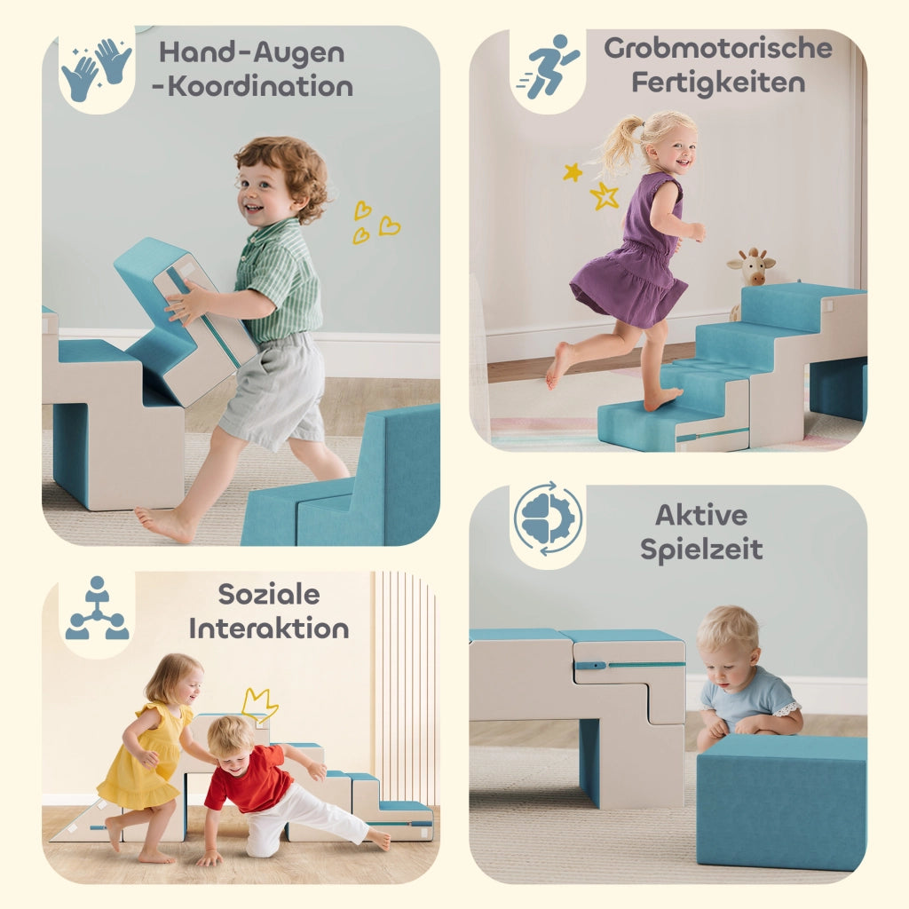 Set Blocchi da Gioco per Bambini ¨C Minimal ¨C Beige e Blu