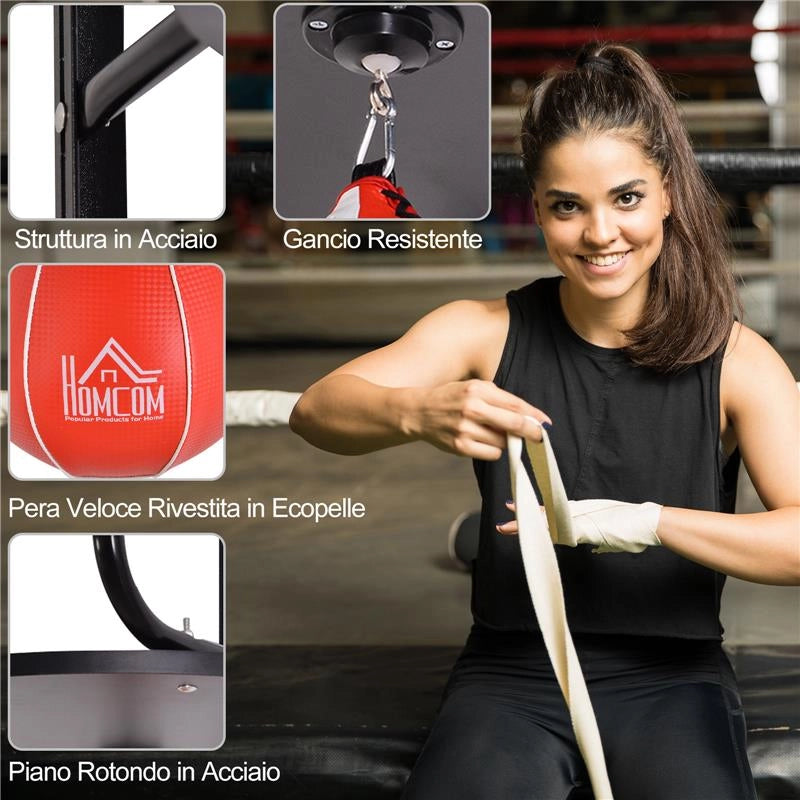 SACCO BOXE PERA VELOCE CON PIATTAFORMA E ACCESSORI INCLUSI