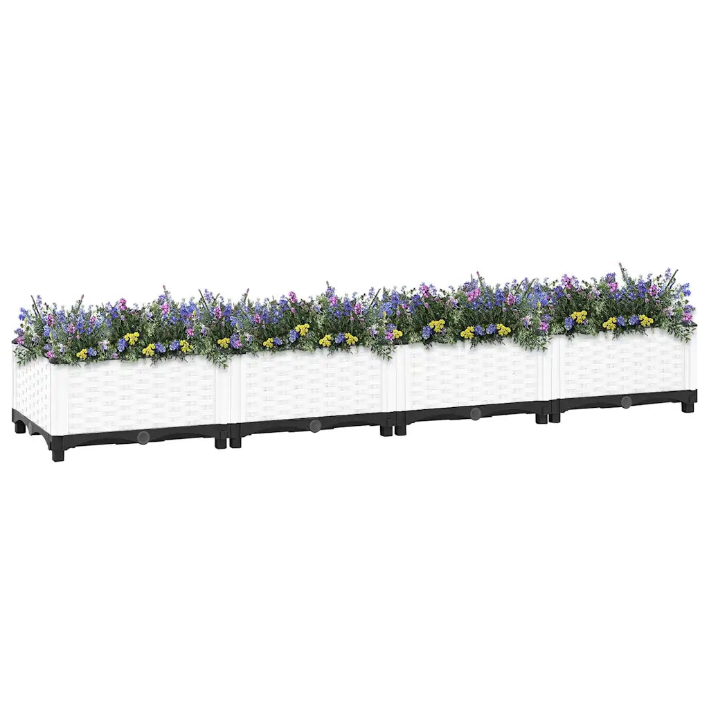 Fioriera Rialzata-Vaso da Esterno-Fioriera Elevata 160x40x23 cm in Polipropilene 640948