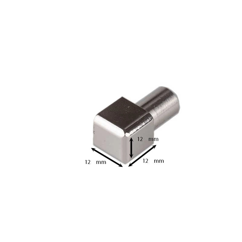Capsula in acciaio quadrata : Modello - 12 MM SATINATO