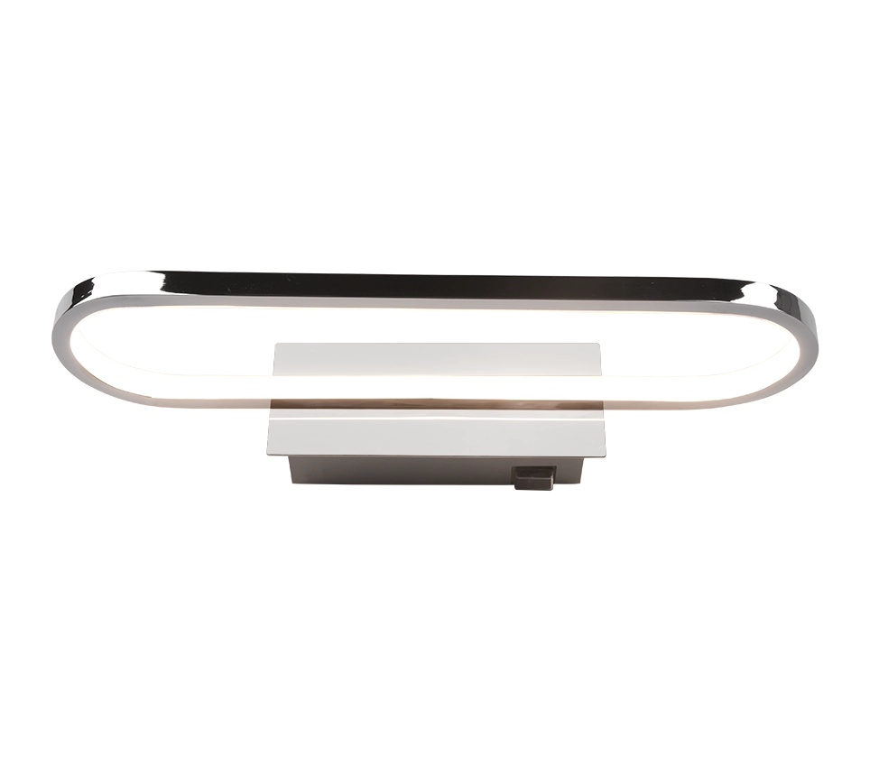 Applique LED, metallo, cromo, 40x7,5x14,8 cm, Gianni