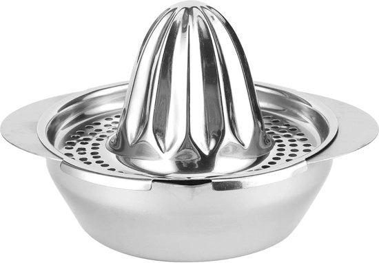 Centrifuga a mano - Stagno o Alluminio - 15x15x8 - Acciaio Inox - Frutta Arance Limoni - Utensili da Cucina
