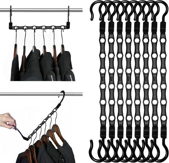 Hanger multifunzione - Risparmio di spazio - 8 pezzi