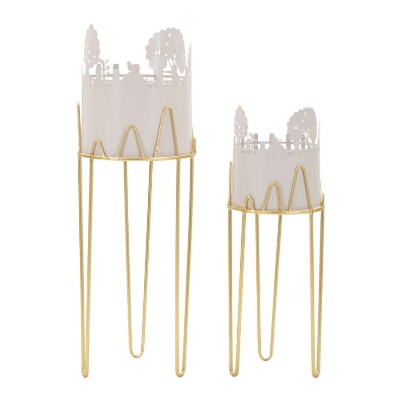 Porta Vasi Tree Coppia cm ø 27x79-22,8x62