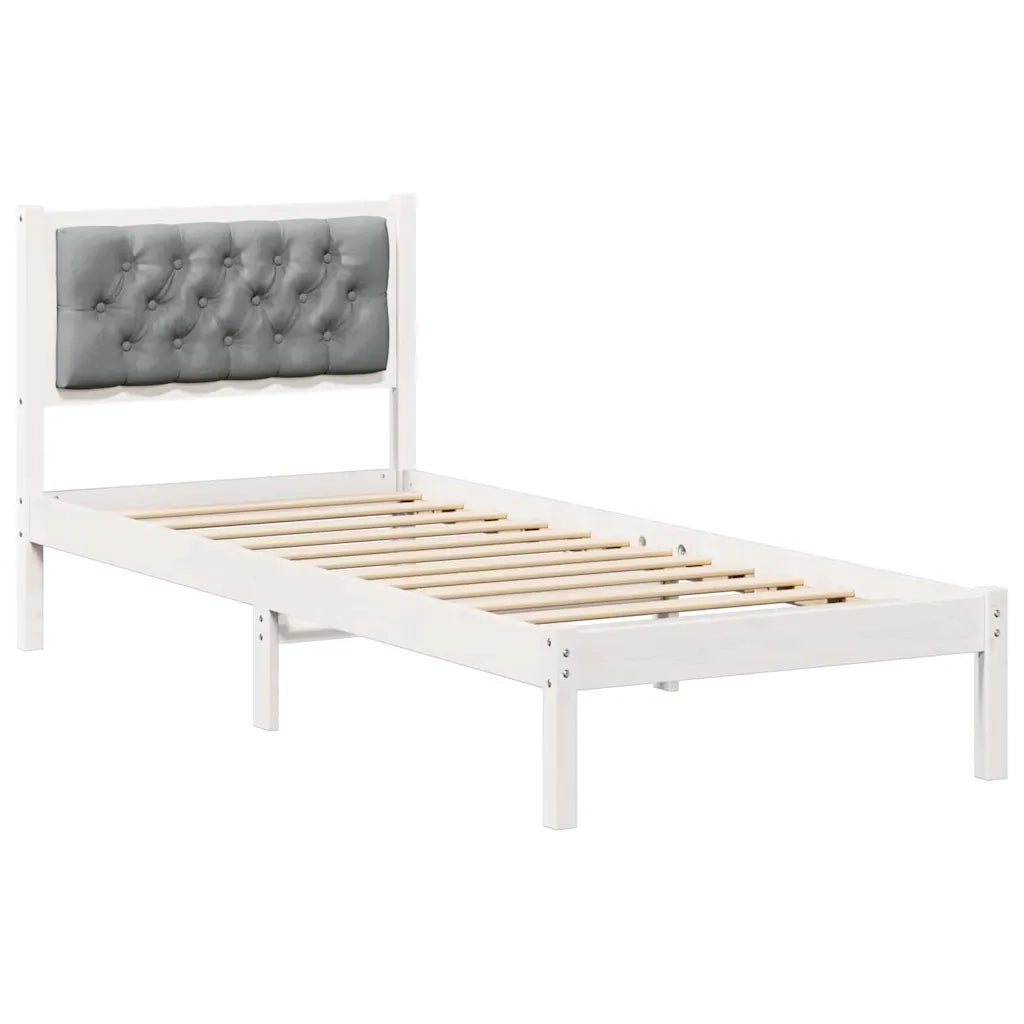 Struttura del letto-Giroletto Grigio chiaro 80 x 200 cm Pino massello 721146