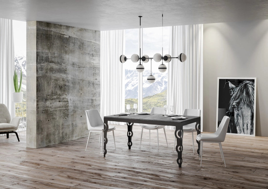 Tavolo Allungabile 120-380x90x77 cm Karamay Evolution Cemento