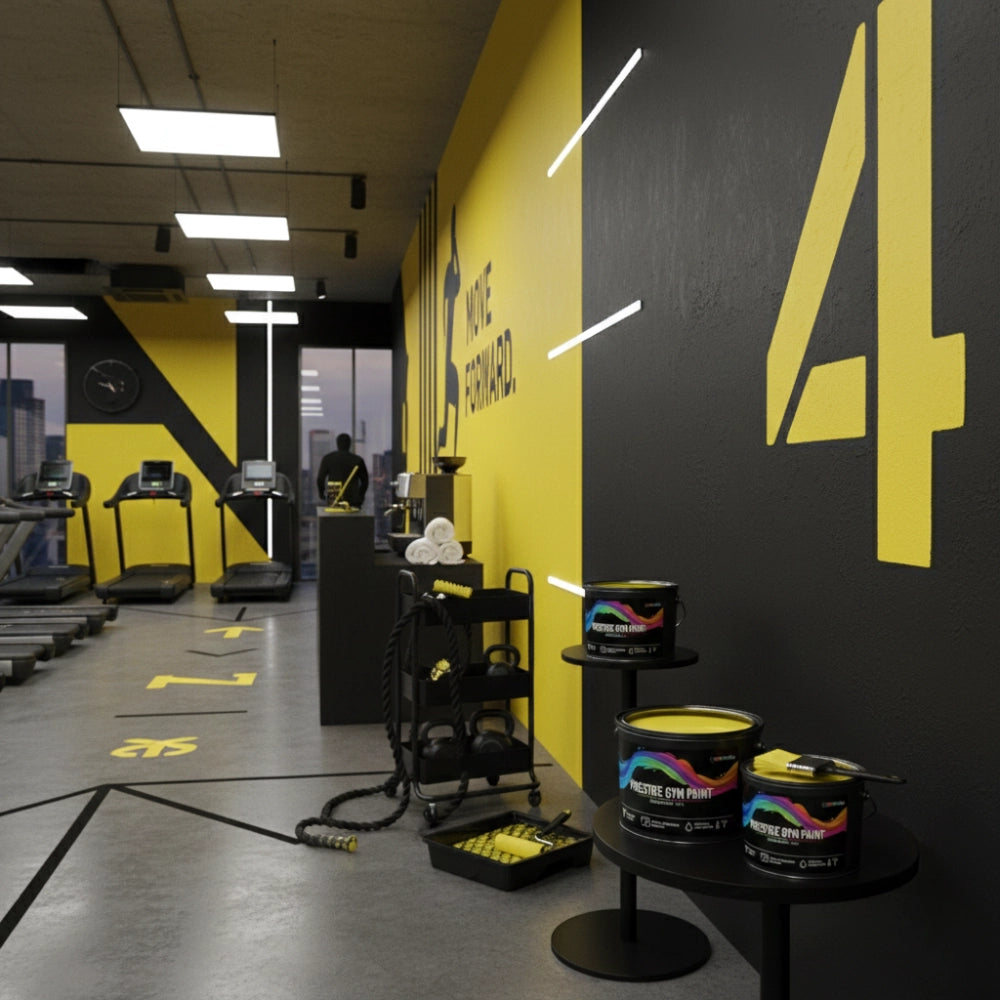 Pittura murale prestige gym paint giallo limone super lavabile *** formato 0,750 lt, confezione 1