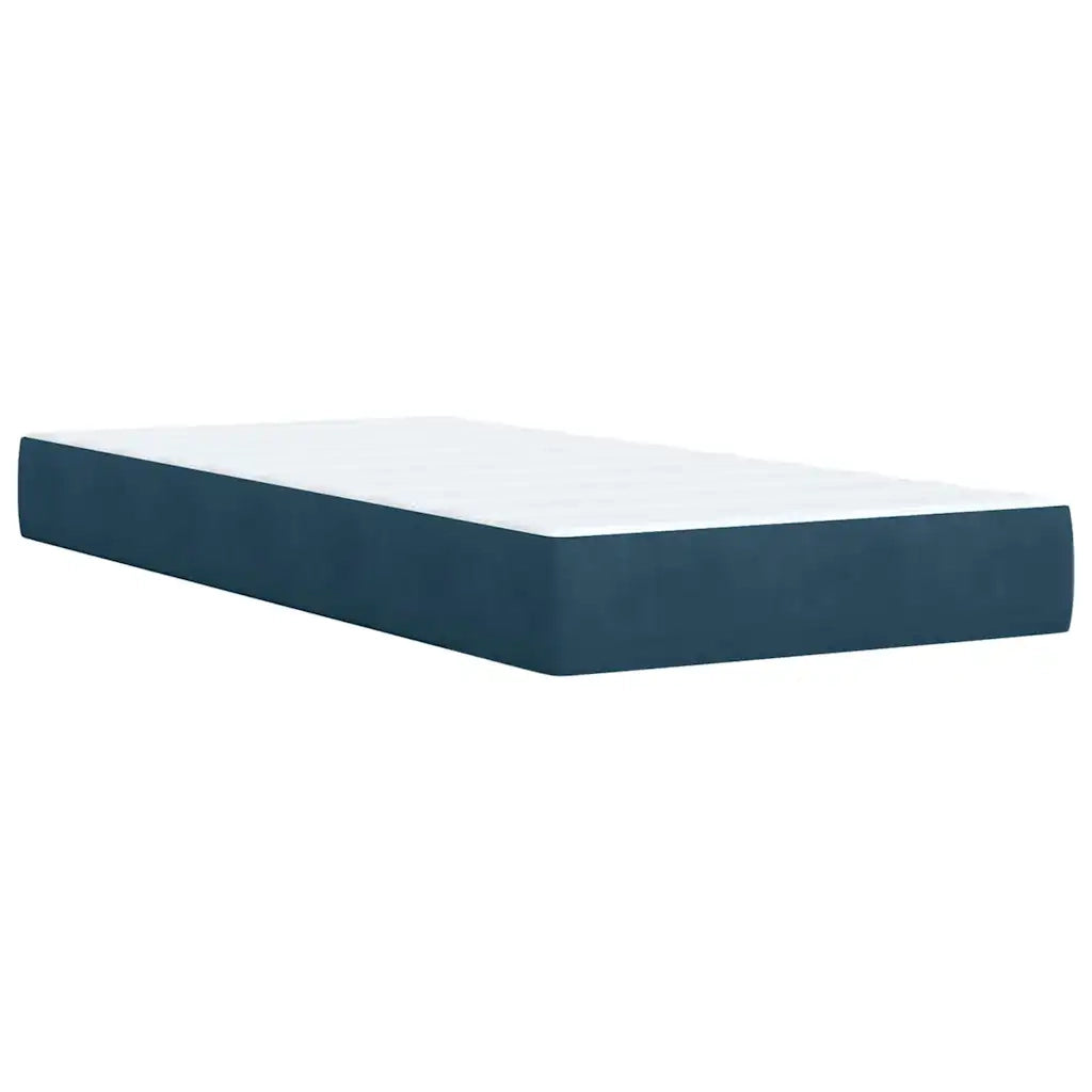 Letto singolo | Letto per adulti | Giroletto a Molle con Materasso Blu Scuro 80x200 cm in Velluto