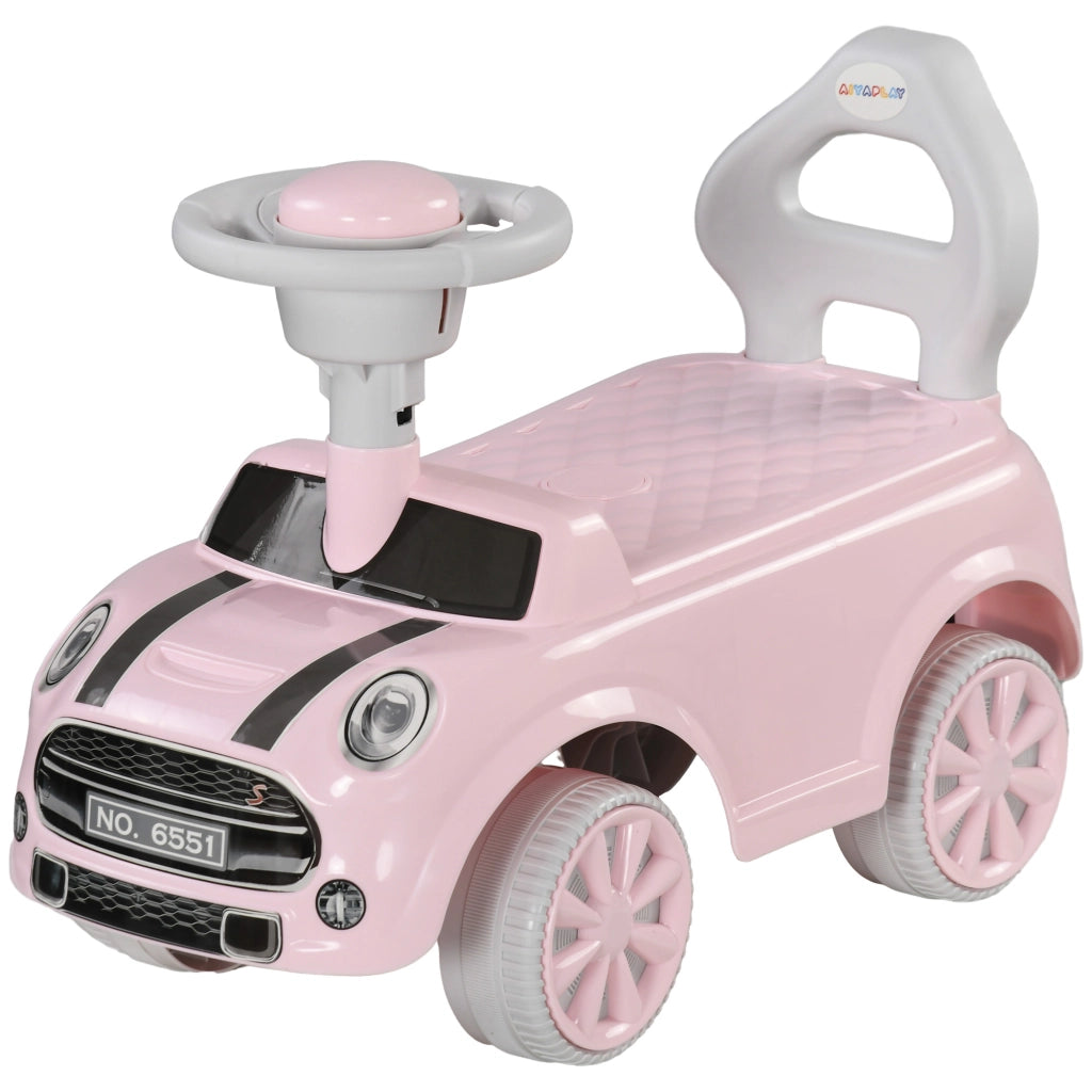 Coche Correpasillos con Volante ¨C zephmum ¨C Rosa 53x25x35 cm