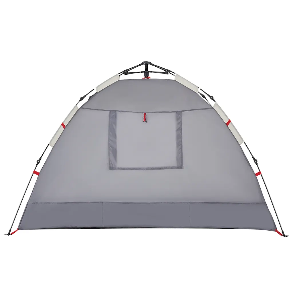 Tenda da Spiaggia 2 Persone-Tenda da campeggio Grigio Rilascio Rapido Impermeabile 707565