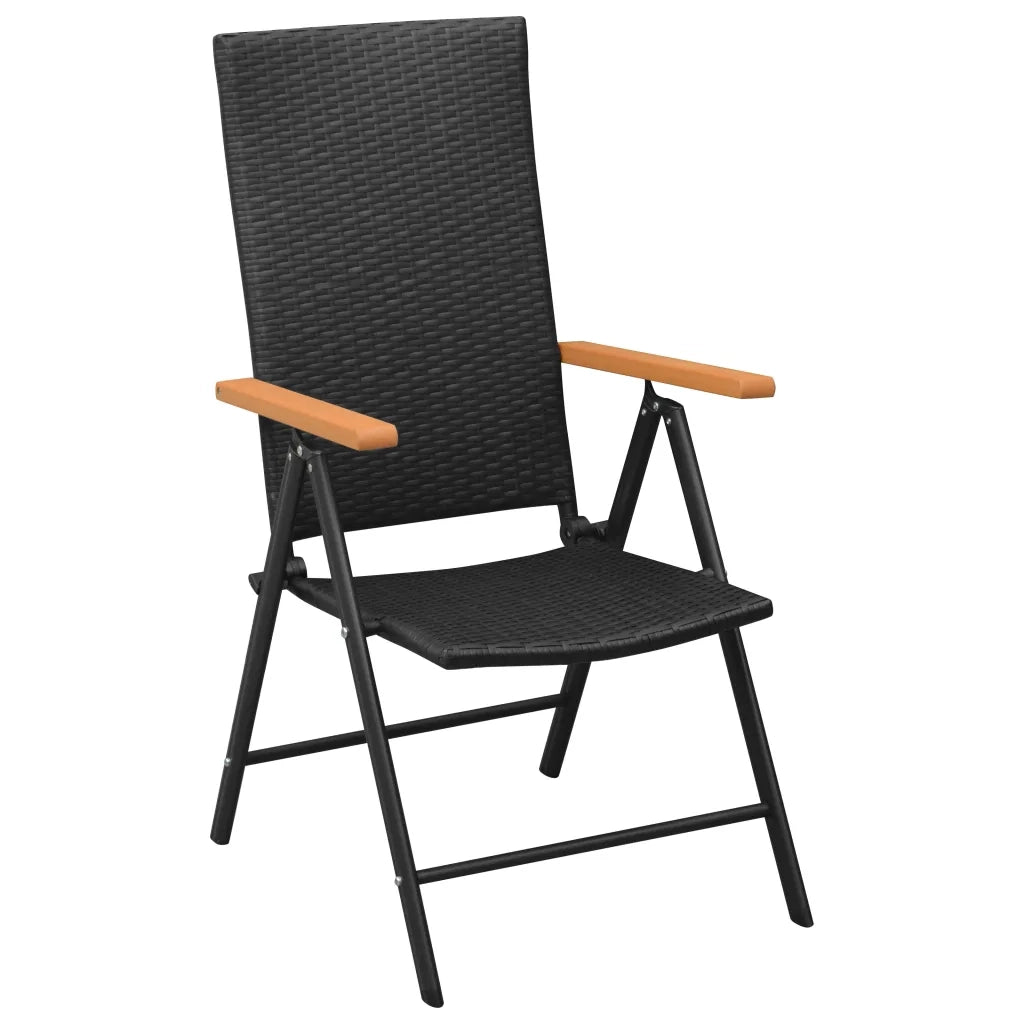 Set da Pranzo da Giardino 9 pz Nero e Marrone 3060081