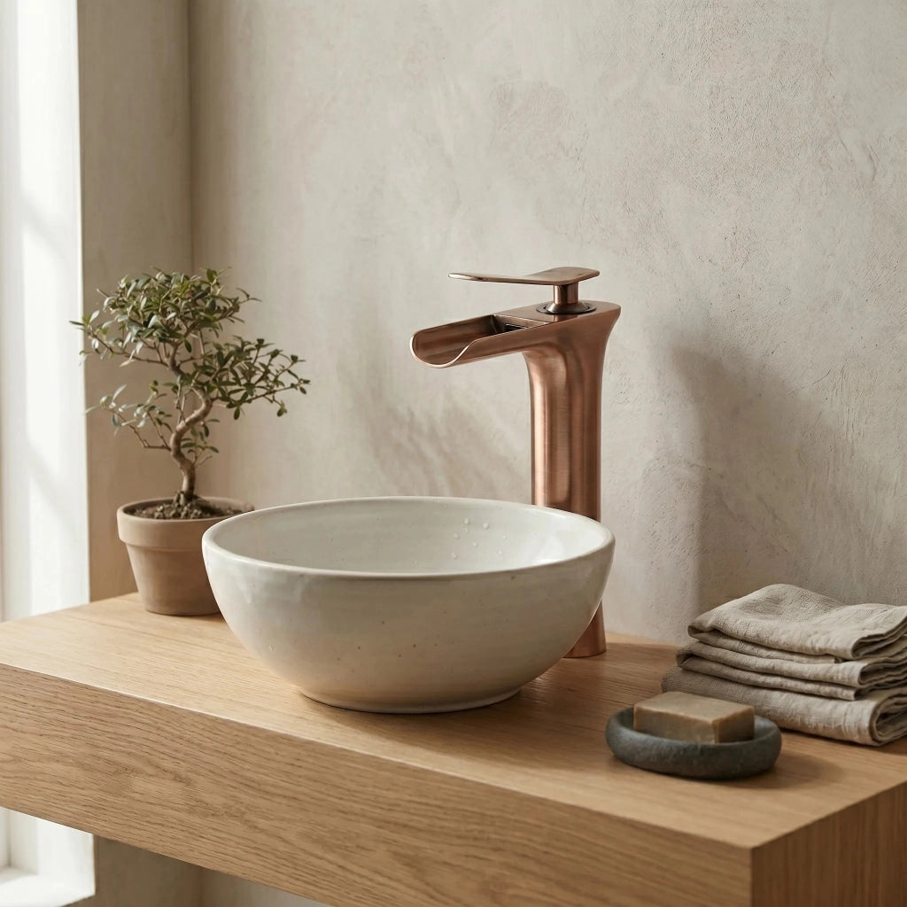 Rubinetto Da Lavabo Rea Laguna Brush Copper High