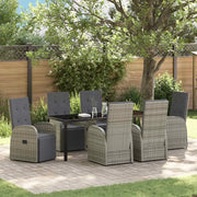 Set da Pranzo per Giardino con cuscino 7 pcs Grigio polyrattan 3379490