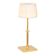 Lampada da Tavolo Ricaricabile Poldina Classic Zafferano Led Touch Dimmer - Design Elegante Senza Fili Oro