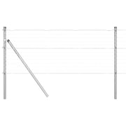 Palo della recinzione 7 pz Argento Acciaio CFW6628129