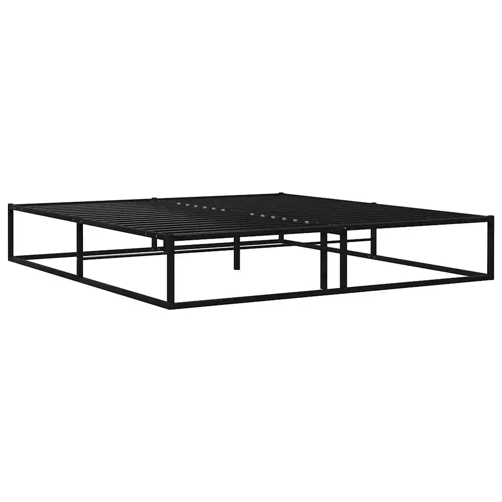 Giroletto-Struttura Letto Nero in Metallo 140x200 cm 185284