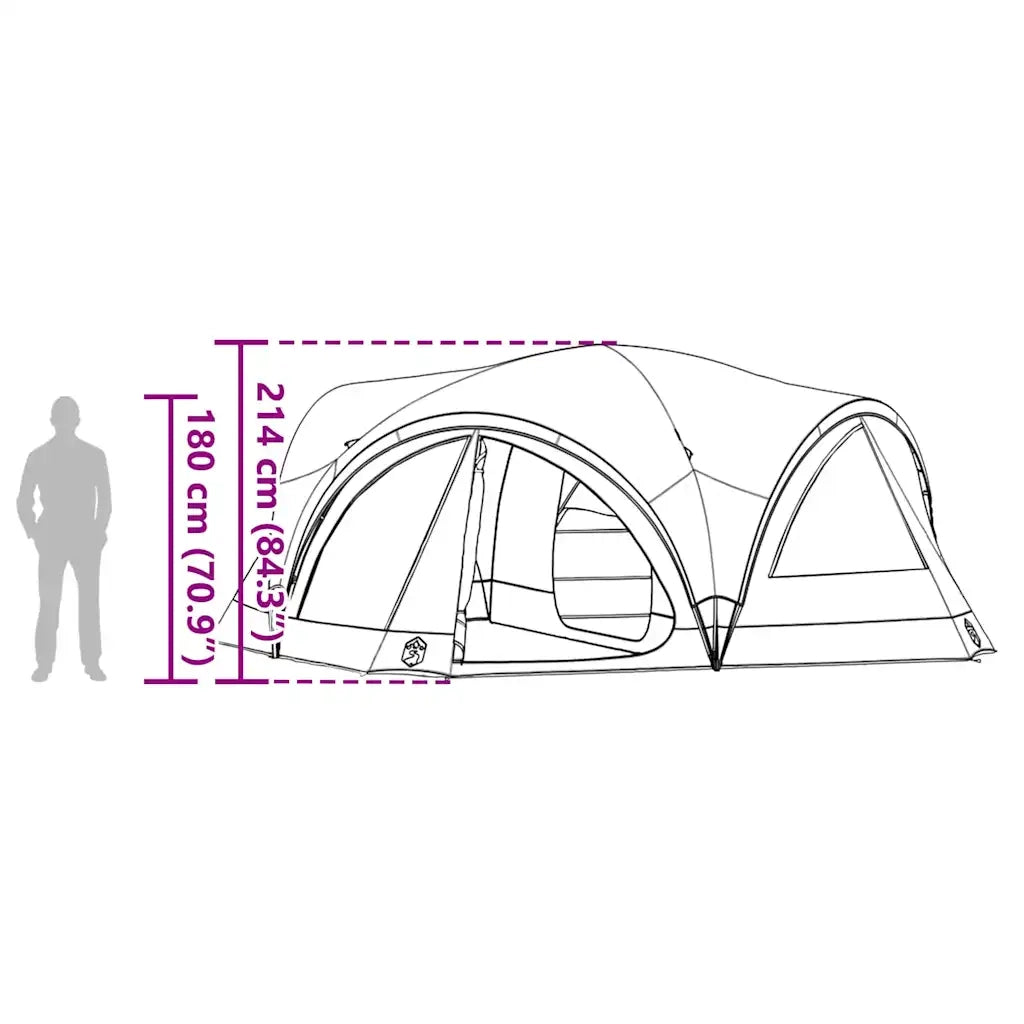 Tenda per famiglie 10 persone Verde e Grigio 460 x 430 x 214 cm 42004080