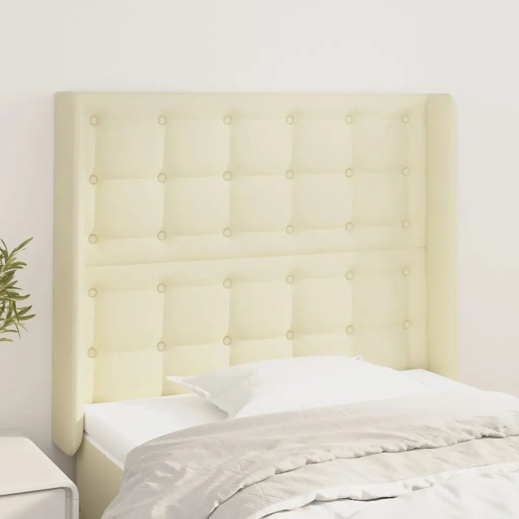 Testiera ad Orecchio Crema 83x16x118/128 cm in Similpelle 3119654