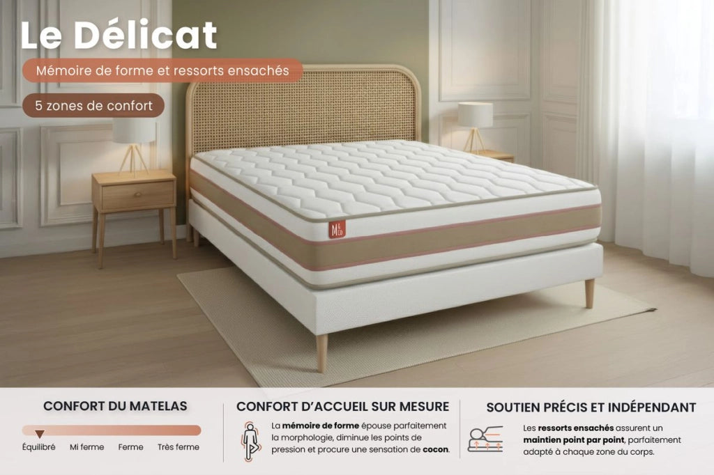 Set materasso e base 140x200 cm - Le Délicat