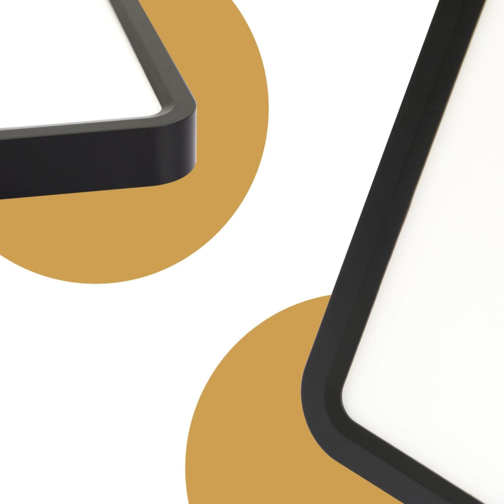 ZMH Lampada da soffitto plafoniera LED nera rotonda 22cm 15W per soggiorno corridoio