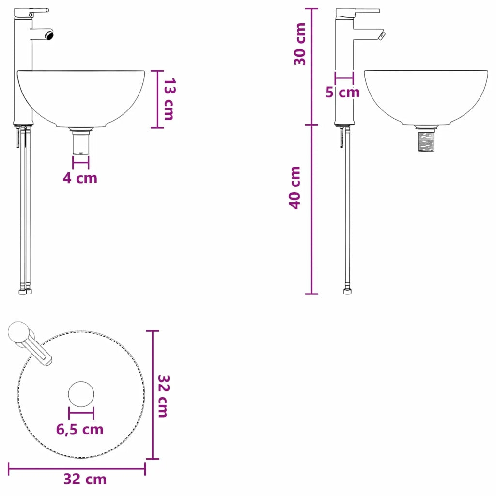 Mobile lavabo da parete Rovere Artigianale 39 x 35 x 63 cm 890551