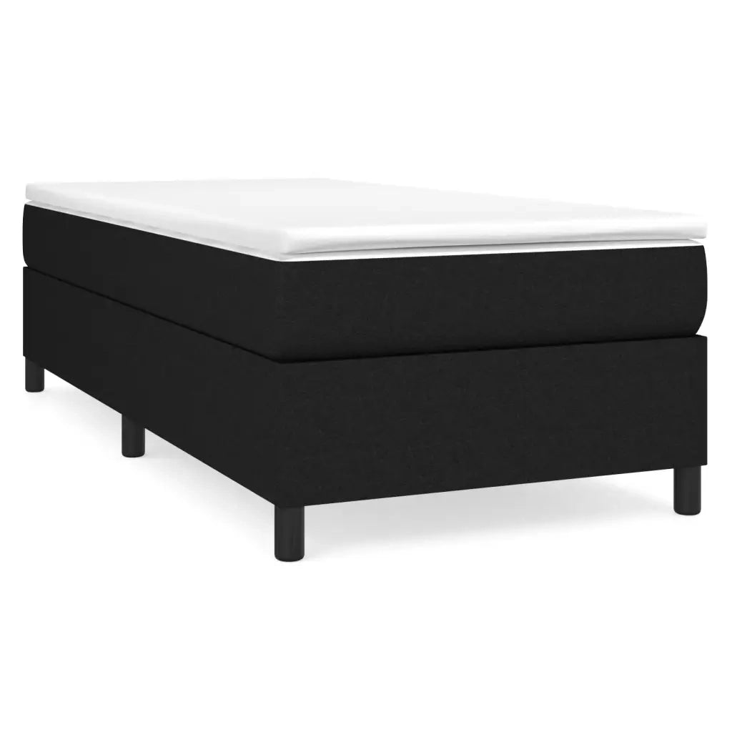 Giroletto a Molle con Materasso-Struttura Letto Nero 80x200 cm inTessuto 499867