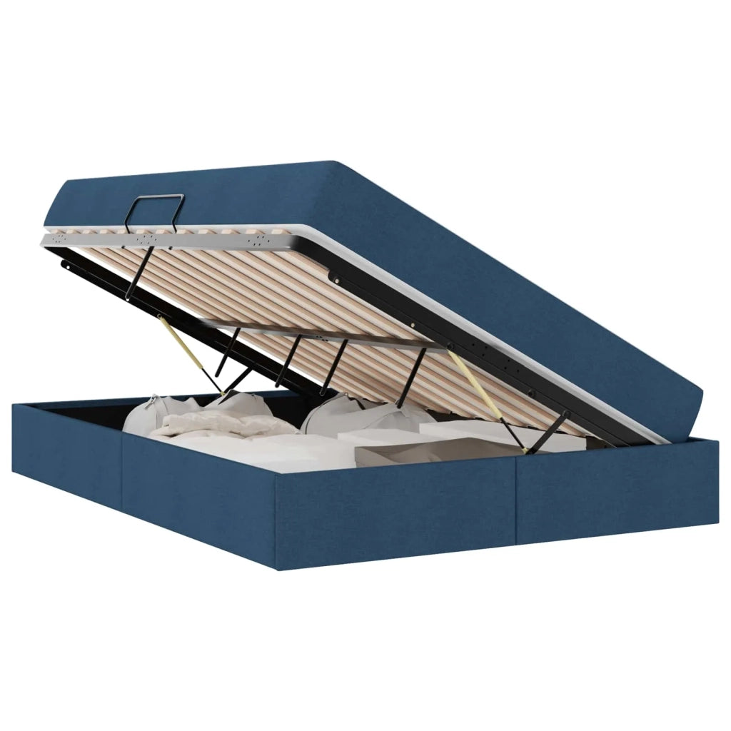 Letto con contenitore e materasso Blu 140 x 200 cm Poliestere 3399669