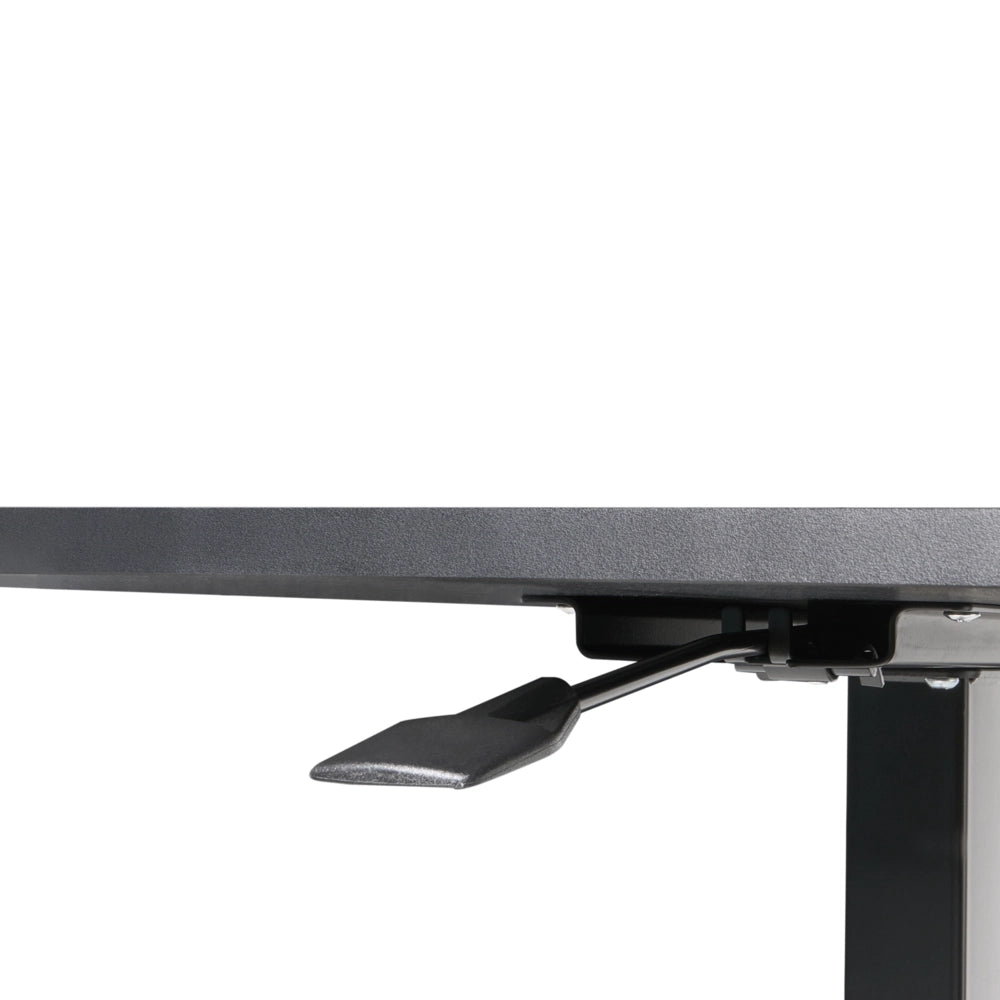 Scrivania mobile regolabile manualmente per laptop ufficio moderno 65 x 48 cm Struttura in acciaio nero