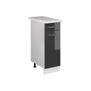 Vicco Base universale Antracite lucido 30 cm con cassetto, con piano di lavoro