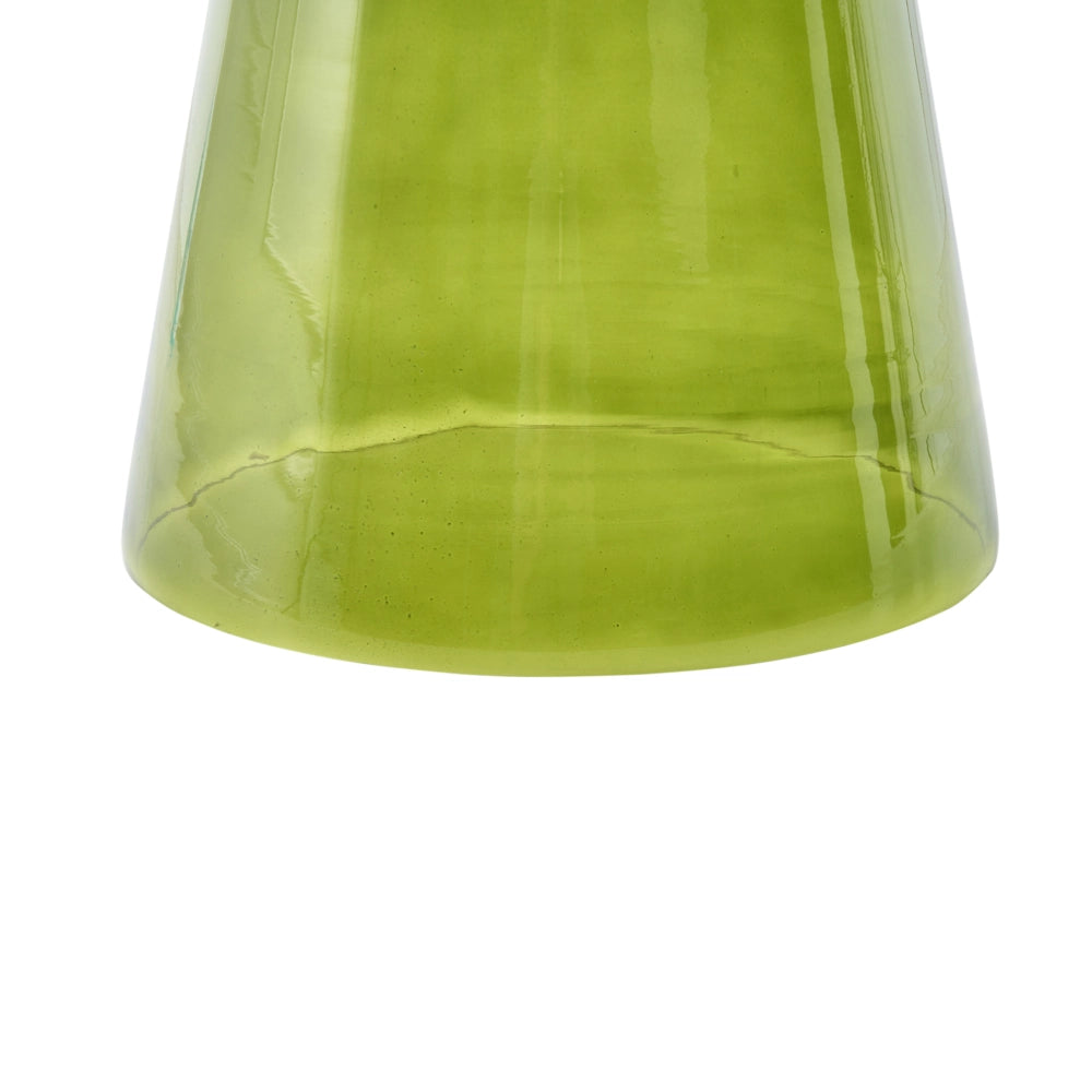 Set di 2 Tavoli da caffè in vetro trasparente verde moderno di forma ovale design moderno contemporaneo