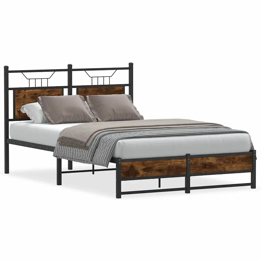 Giroletto senza Materasso-Struttura Letto Rovere Fumo 120x200 cm in Truciolato 108805