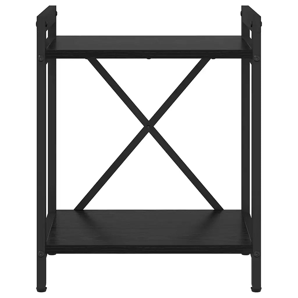 Libreria-Scaffale per Libri-Mobile di Stoccaggio Rovere Nero 40 x 30 x 50 cm Legno multistrato