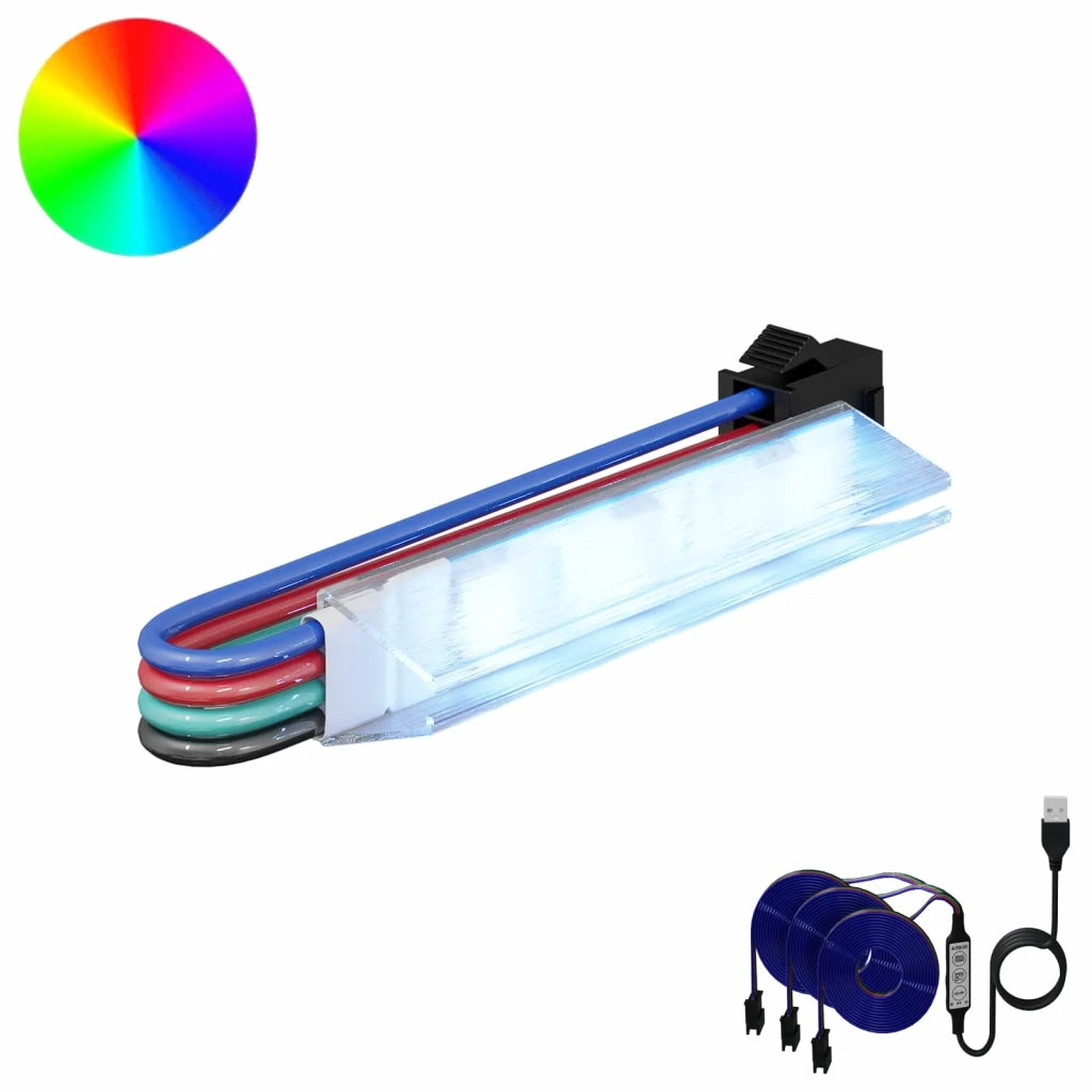 Striscia LED 12 pcs Nero e Multicolore 1745 mm Rame e plastica 3429139