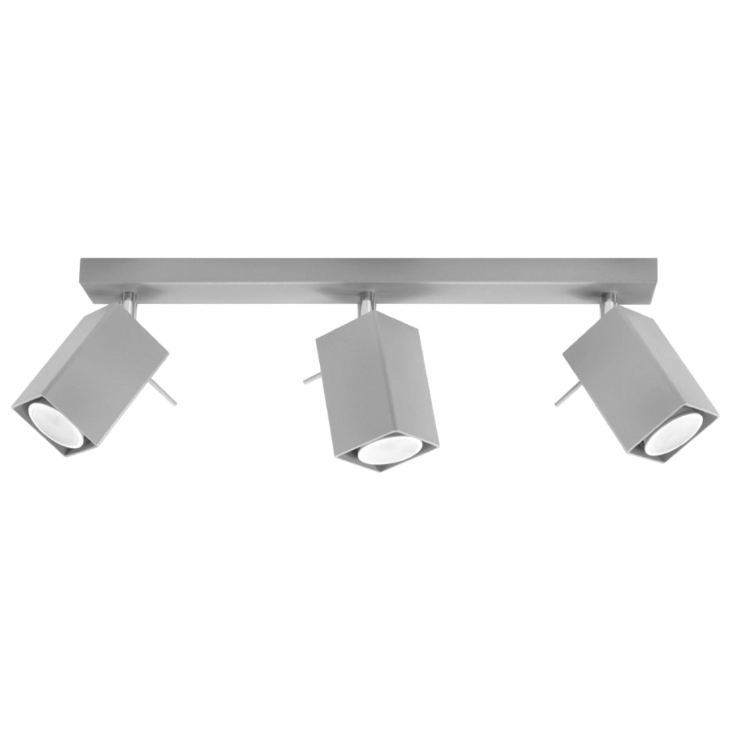 Lampada da soffitto in acciaio stile industriale MERIDA 3x GU10 regolabile grigio