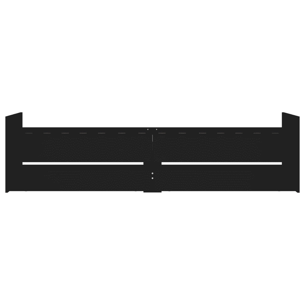 Letto singolo | Letto per adulti | Giroletto Nero con Cassetti 75x190 cm Small Single